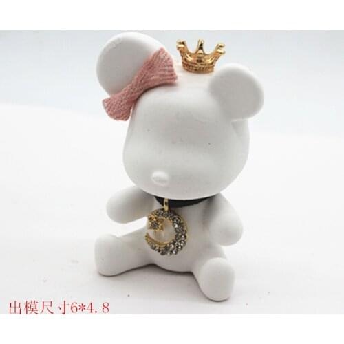 C1017 Hugging bear with large small ears silicone cake mould soap mold baking tool