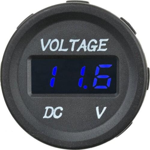 DIY 0.36'' DC 3-30V Digital Voltmeter Voltage Tester Blue Bright LED Display for Solar Battery Monitor Car Motor Panel Mount