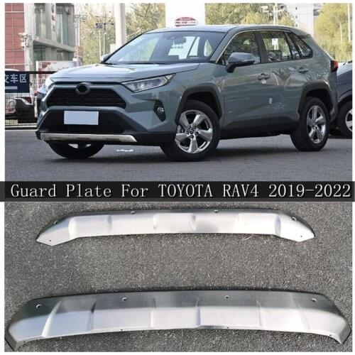 High Quality 2 pieces / 1 Set Stainless Steel Car Front Rear Bumper Guard Plate Protector For TOYOTA RAV4 2019 2020 2021 2022
