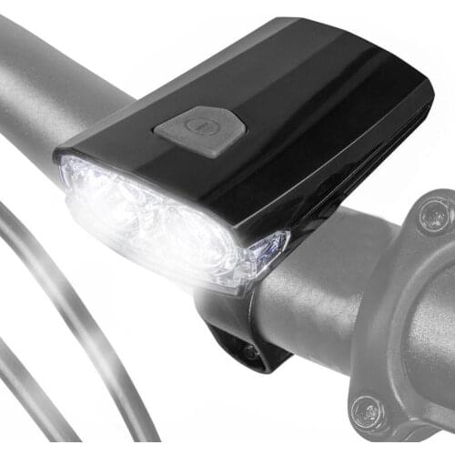 Waterproof Front Bicycle Lamp 2LED USB Rechargeable Bike Light 5 Switch Modes Handlebar Cycling Torch for Safety Night Cycling