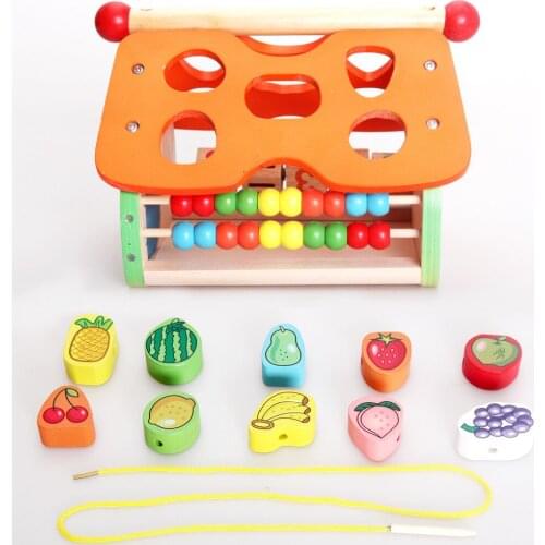 Fruit Wisdom Shape House Cognitive Shape Pairing Digital Color Child Early Learning Educational Toys