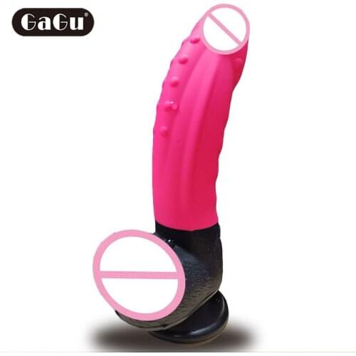 GaGu Soft particles Realistic Dildo Women Female Masturbation Penis With Strong Suction Cup Silicone Dildos Cock Adult Products