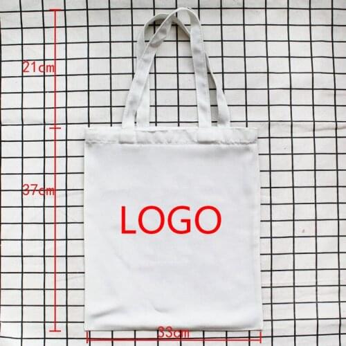 Image Customization Women Canvas Shoulder Tote Bag Chic Shopping Bags Female Handbag Reusable Shopper Bag Tote Bag