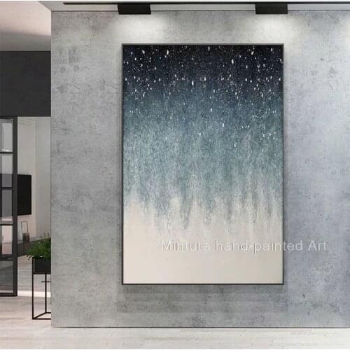 Handpainted Oil Painting On Canvas Handmade Oil Painting All The Stars Wall Art Picture Home Decoration For Living Room Large