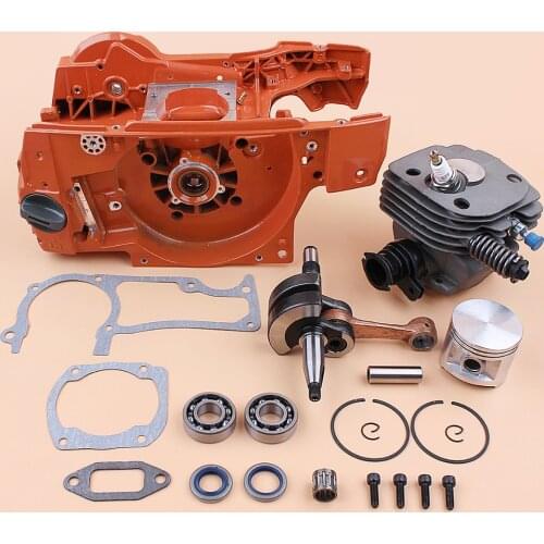 Engine Motor Crankcase Cylinder Piston Crankshaft Bearing Rebuild Kit fit HUSQVARNA 362 365 372 371 Gas Chainsaw Spares - 50MM