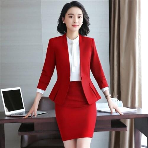 Interview Suit Business Office Uniform Designs Women Workwear Ladies Elegant Blazer Pant Suits Korean Women Business Suit DD2344