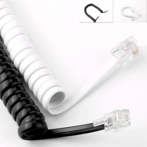 HWEXPRESS Hot 9.3" Black RJ9 Telephone Phone Modem Coil Line Cord Cable