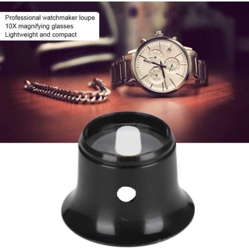 5pcs 10X Magnifying Glass Loupe Jewelry Watch Magnifier Tool Magnifying Glasses Accessory Watchmaker Loupe Watch Repair Tool Set
