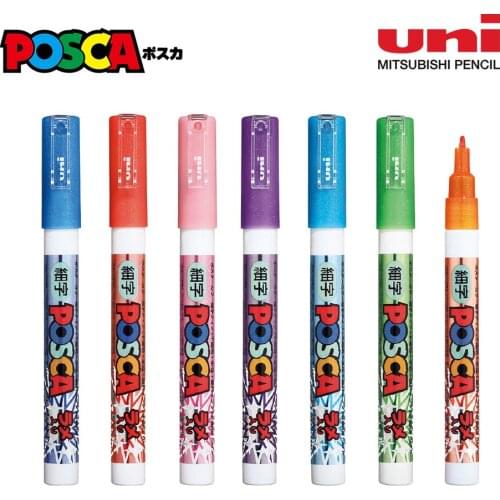 New Japan Uni Marker 7-color Set Fluorescent Color POSCA Series POP Poster Advertising Pen Is Not Easy To Smudge Bright Colors
