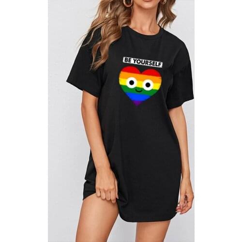 Short Summer Dress for Women Kawaii Print O-Neck Short Sleeve Casual Loose T-Shirt Dress Harajuku Vestidos White