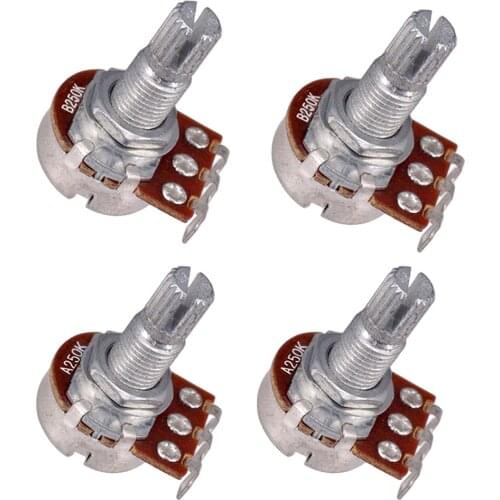 250K Split Shaft Audio Pot Potentiometer Fine for Guitar Or Bass