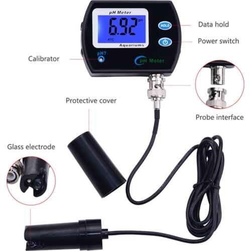 Professional Accurate Digital PH Meter Durable Acidimeter Analyzer With Backlight LCD Large Screen Pen Type Meter Tester