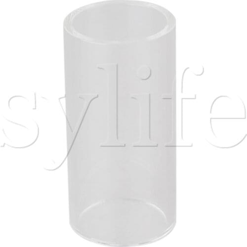 Clear Glass Slider Electric Guitar String Slide Tube Finger Knuckle 51x21mm
