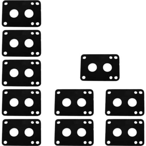 Top!-10 Pcs Skateboard Risers Shock Absorber Pads for Longboard Skateboard, Reduce Impact and Add Height,10mm,Black