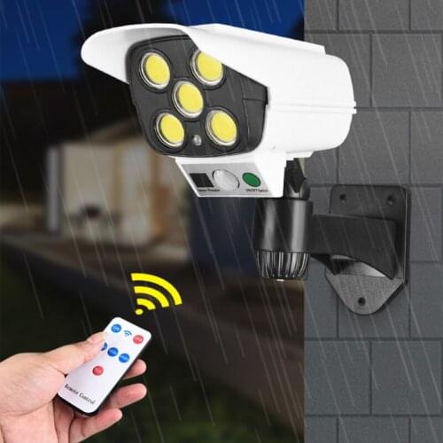 LED Solar Light Outdoor Monioring Solar Street Lights With Remote Control Waterproof Motion Sensor Security Outdooring Lamp