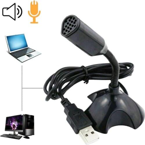 Universal Mini USB Microphone Desktop Conference Speech Microphone Stand Computer Mic With Holder for Desktop PC