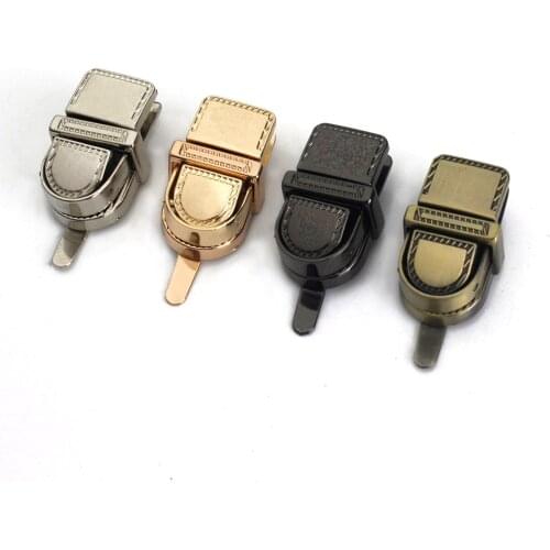 1pcs Metal New Style Push Lock Tongue Lock Clasp Closure Parts for Leather Craft Women Bag Handbag Purse Hardware Accessories