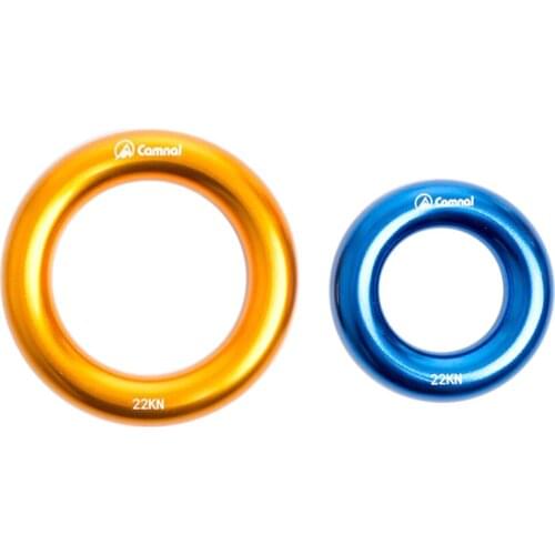 2pcs Aluminum Rappel Ring O-Ring 22KN Rappel Rings Mountaineering Belay Connector for Rock Climbing Arborist Hammocks