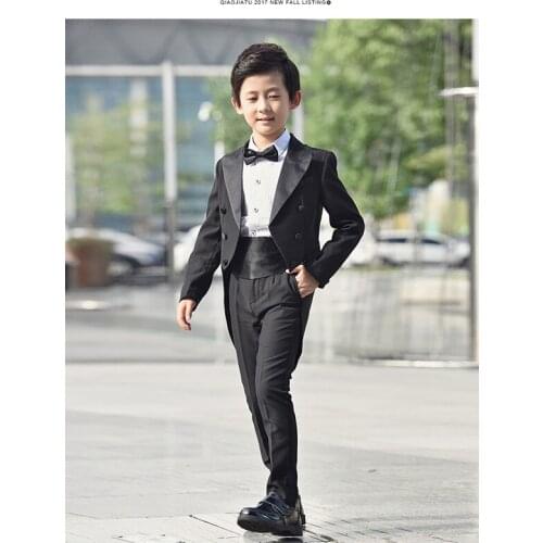 2018 Formal baby boy clothes wedding for suit party baptism christmas suits for 1-10T baby suits wear coat+pants+Belt+shirt+Tie