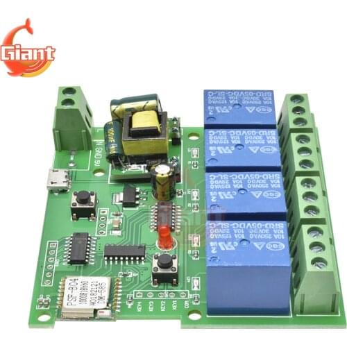 AC 220V Smart Remote Control WIFI Wireless Switch Module 4CH 4 Channel 10A Relays Switch Control Delay Relay IOT For Smart Home