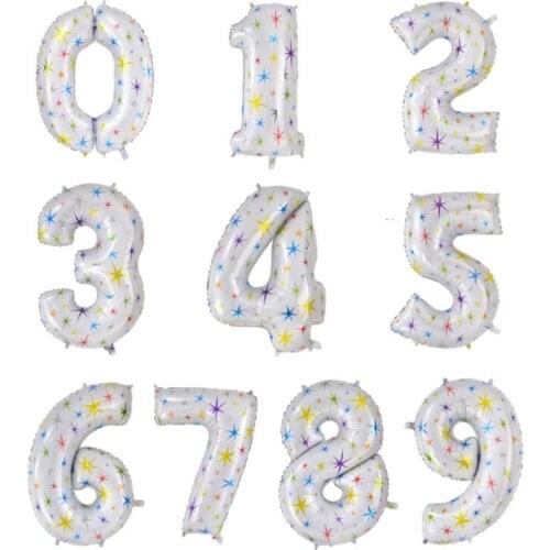 40 inch Number Foil Balloons Digit Air Balloon Wedding Birthday Party Decoration Kids Inflatable Toys Event Party Supplies