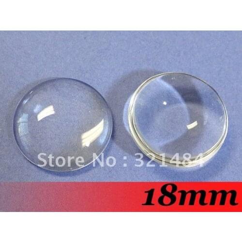 Free ship! 18mm 500piece/lot Clear Round Flatback Glass cabocons Glass Dome Seals Fit Cameo Settings Jewelry DIY