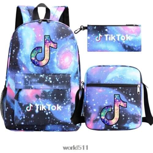 Tik Tok Primary School Bags For Boy Girls Custom 3pcs/Set Fashion Soft Backpacks Childrens 3D Printe Mochila infantil birthday