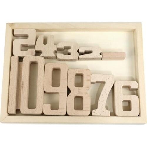 Montessori Early Learning Big Digital Building Blocks Kindergarten Puzzle Digital Cognition Stack Height Game Teaching Aids Toy