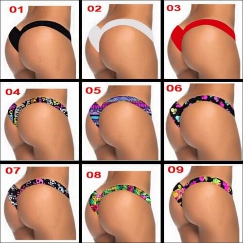 Double Material Pleated Swimming T-back Bikini Bottom Simple Swimsuit Triangle Beachwear Sexy Women Brazilian Bathing Trunks