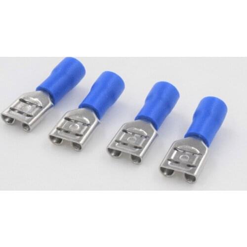 FDD2-250 Female Insulated Electrical Crimp Terminal for 1.5-2.5mm2 Connectors Cable Wire Connector 100PCS/Pack FDD2.5-250 FDD