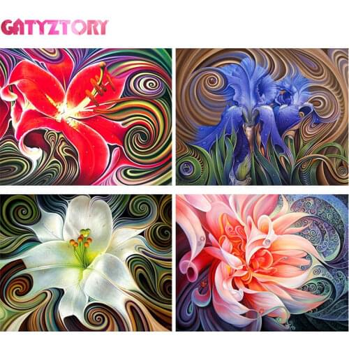 GATYZTORY 60x75cm Frame DIY Painting By Numbers Kits For Adult Color Flower Modern Home Decors Wall Art Picture By Numbers