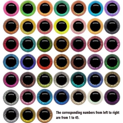 Safety Glitter Eyes Color Doll Eyes For Stuffed Doll Amigurumi Crochet Toys Plastic Eyes Doll Accessories Puppet Toy Plush Toy