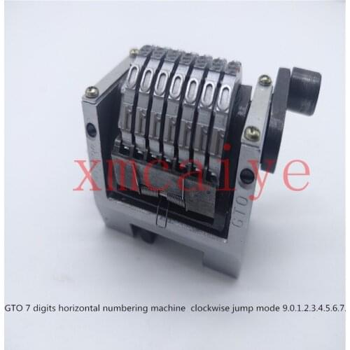 GTO 7 digits horizontal numbering machine ,clockwise jump mode 9.0.1.2.3.4.5