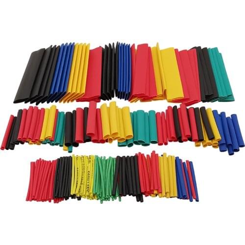 328Pcs/Set Heat Shrinkable Tube Kit Shrinking Assorted Polyolefin Insulation Sleeving Heat Shrink Tubing Wire Cable 8 Sizes