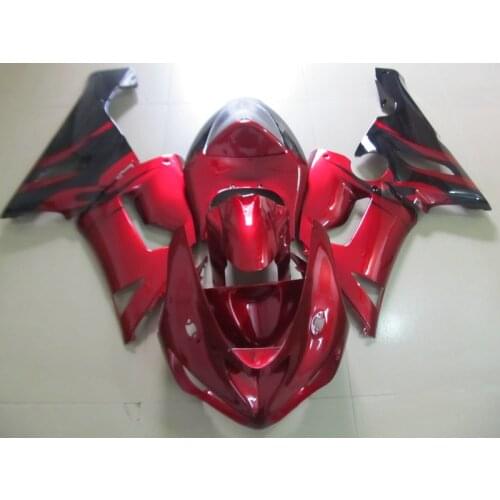 Top-selling plastic fairing kit for Kawasaki ninja ZX6R 05 06 wine red motorcycle fairings set ZX6R 2005 2006 NW38