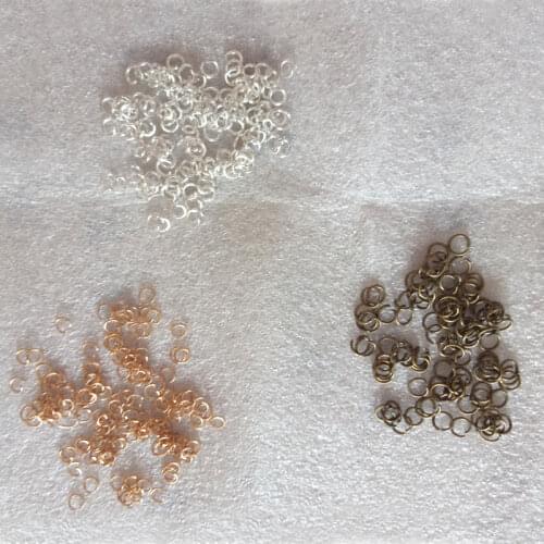 200pcs Metal Open Jump Rings Connector Bronze/Gold/Rose gold/Silver Link Loops for DIY Jewelry Accessories Making diameter 5mm