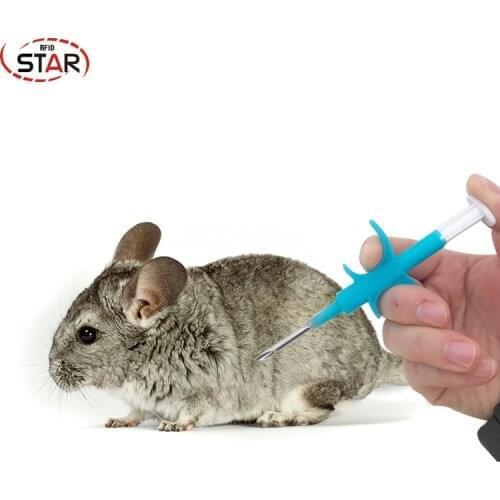 60pc 1.4*8/2*12 cat dog microchip animal syringe ID implant pet chip needle vet RFID injector PIT tag for aquaculture fish