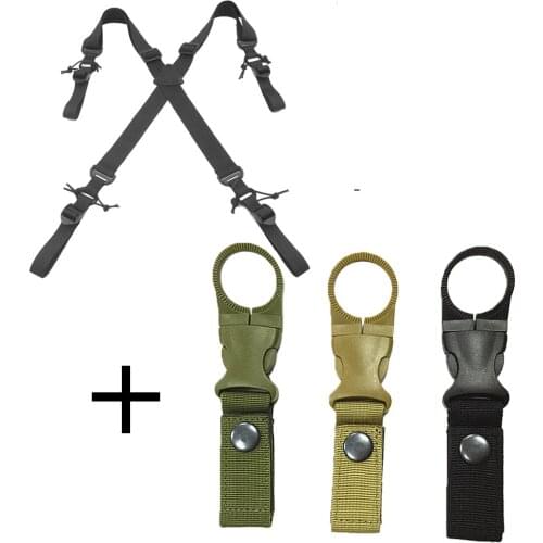 Outdoor Adjustable X-Type Suspenders Multi-Function Tactical Duty Belt Outdoor Camping Hiking Tools