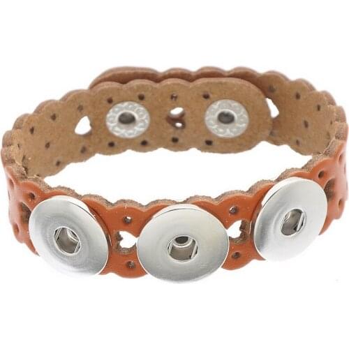 2017 Snaps Button Charm Bracelet For Women Fit 18mm New Snap Jewelry Heart Hollow Beach Bracelets 10PCs/lot