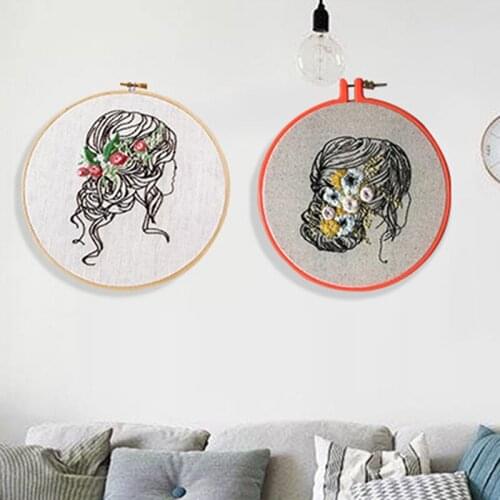 New Embroidery Set 3D DIY Handmade Beginner Basic Making Fabric Embroidery Material Package Cross Stitch Mural Set