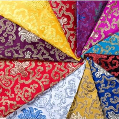 75cm*100cm Rich floral faux silk brocade furniture cushion pillow fabric antique cheongsam satin decoration dress clothes fabric