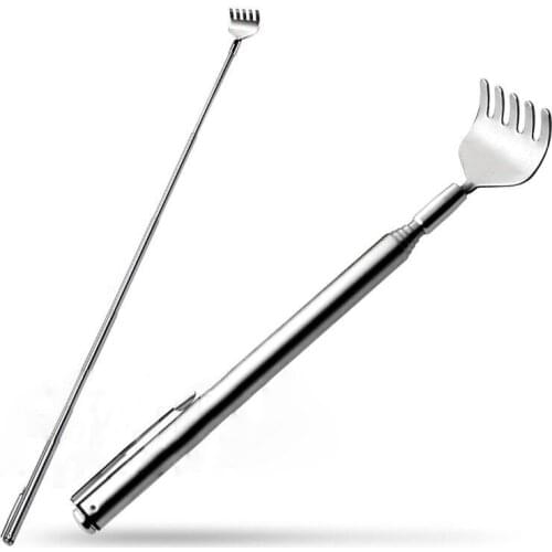 Hot New Articles For Daily Use Creative New Portable Stainless Steel Claw Telescopic Retractable Back Scratcher Extendible