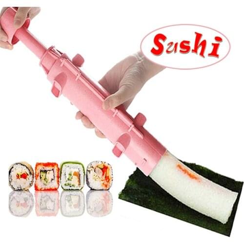 Food Grade Sushi Maker Roller Rice Mold Sushi Bazooka Vegetable Meat Rolling Tool DIY Sushi Making Machine Kitchen Sushi Tool
