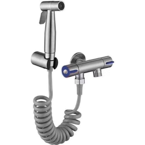 Handheld Toilet Bidet Sprayer Set Stainless Steel Bidet Toilet Jet Kit Bathroom Shower Bidet Sprayer Gun Shower Hose Accessories
