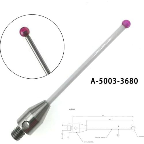 CMM Touch Probe Stylus 3mm Dia Rubine Ball Ceramic Stem M4 CMM A-5003-3680 Tools Touch Probe CMM Machines & Comparators