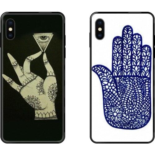 Designs Hamsa Evil Eye Guard Hand Henna Special Luxury Black Soft Phone Case For Samsung Galaxy A10S A20 A20S A20E A21S A30S