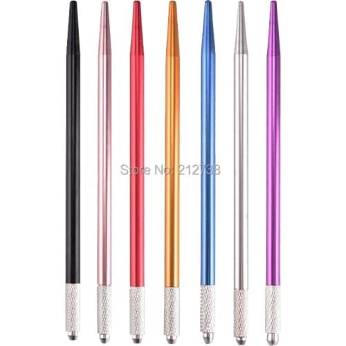 5 Pcs Fog Eyebrow Microblading Pen Tattoo Machine for Semi Permanent Makeup Eyebrow Tatoo Manual Blade For All Round Needles-C0