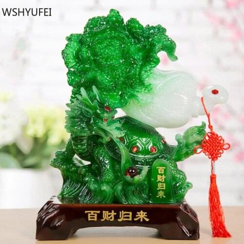 Chinese Living Room Feng Shui Decoration Resin Tortoise Model Sculpture Ornaments Office Desktop Decor Crafts Home Accessories