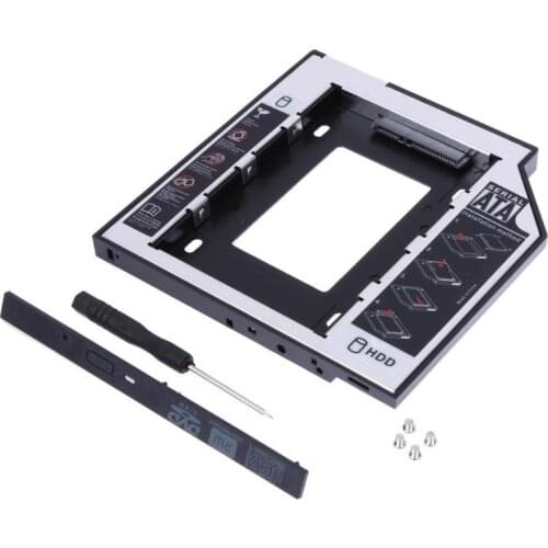 Hard Disk Drive Bay Universal 2.5 2nd 9.5mm Ssd Hd SATA Caddy Adapter Bay For Cd Dvd Rom Optical Bay Hot Hard Disk Drive HDD