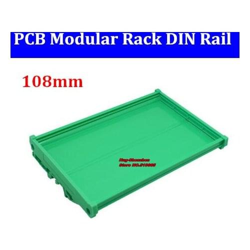 High Quality DIY PCB module rack 108mm wide DIN rail mounting circuit board 1pcs/lot